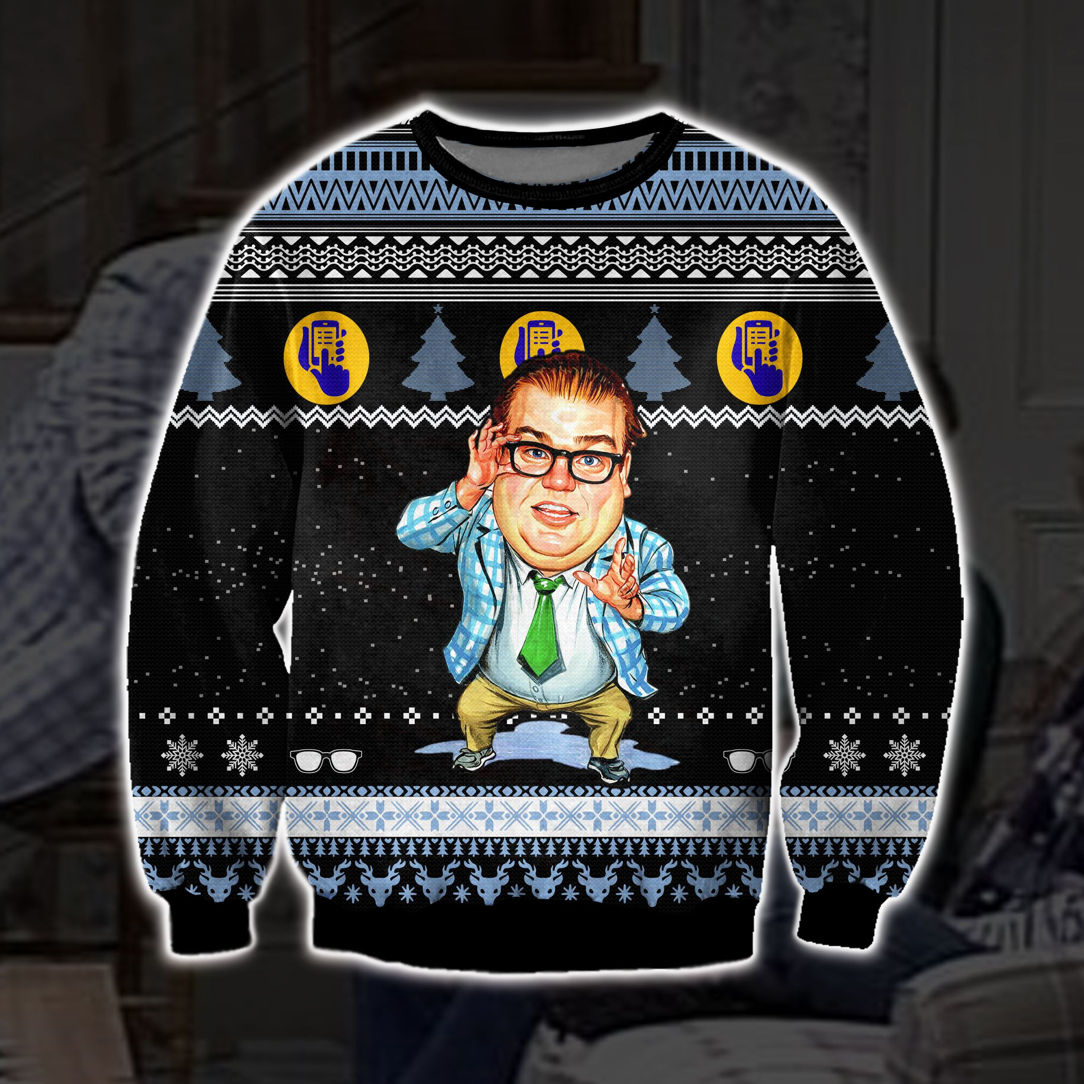 Van Down By The River 3D Print Ugly Christmas Sweater Adult 3D Funny Matching for family