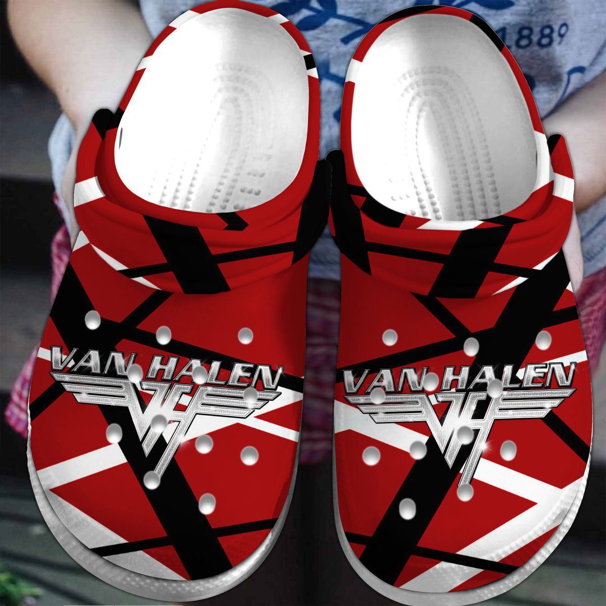 Van Halen Music Crocs Crocband Clogs Shoes Comfortable For Men Women and Kids