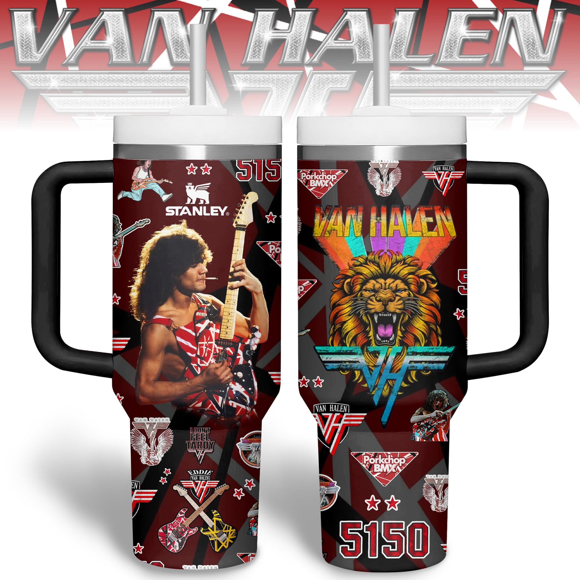 Van Halen Music Custom Stanley Cup 40 oz 30 oz Tumbler With HandleTVC2301336
