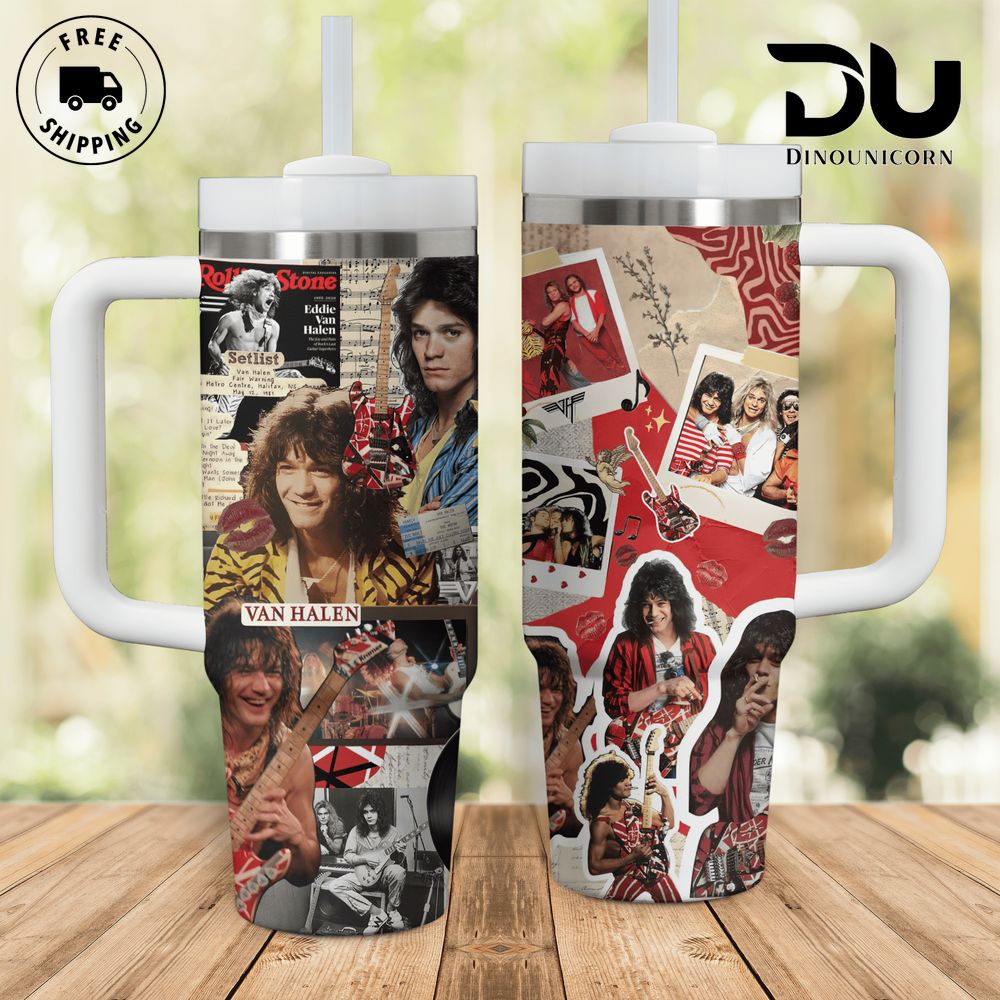 Van Halen Music Custom Stanley Cup 40 oz 30 oz Tumbler With HandleTVC2301709 - Image 2