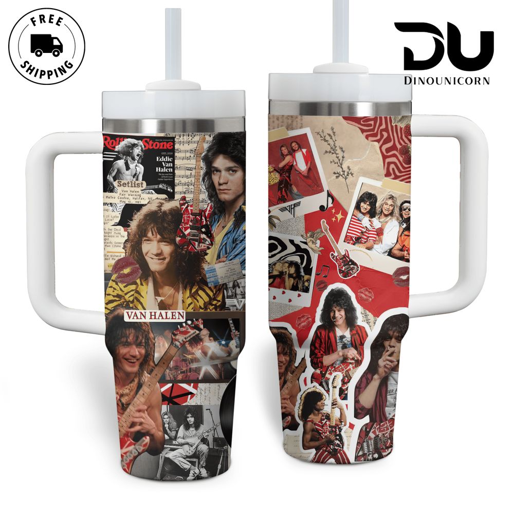 Van Halen Music Custom Stanley Cup 40 oz 30 oz Tumbler With HandleTVC2301709 - Image 3