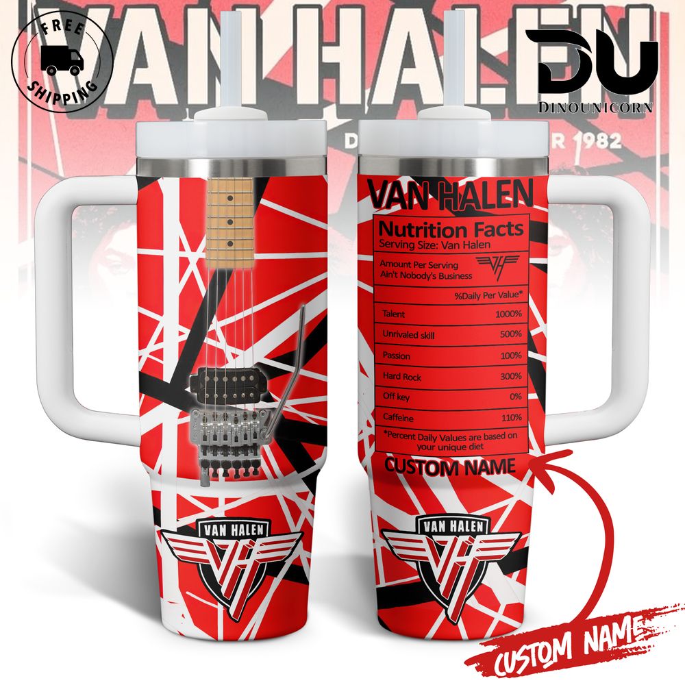 Van Halen Music Custom Stanley Cup 40 oz 30 oz Tumbler With HandleTVC2301710