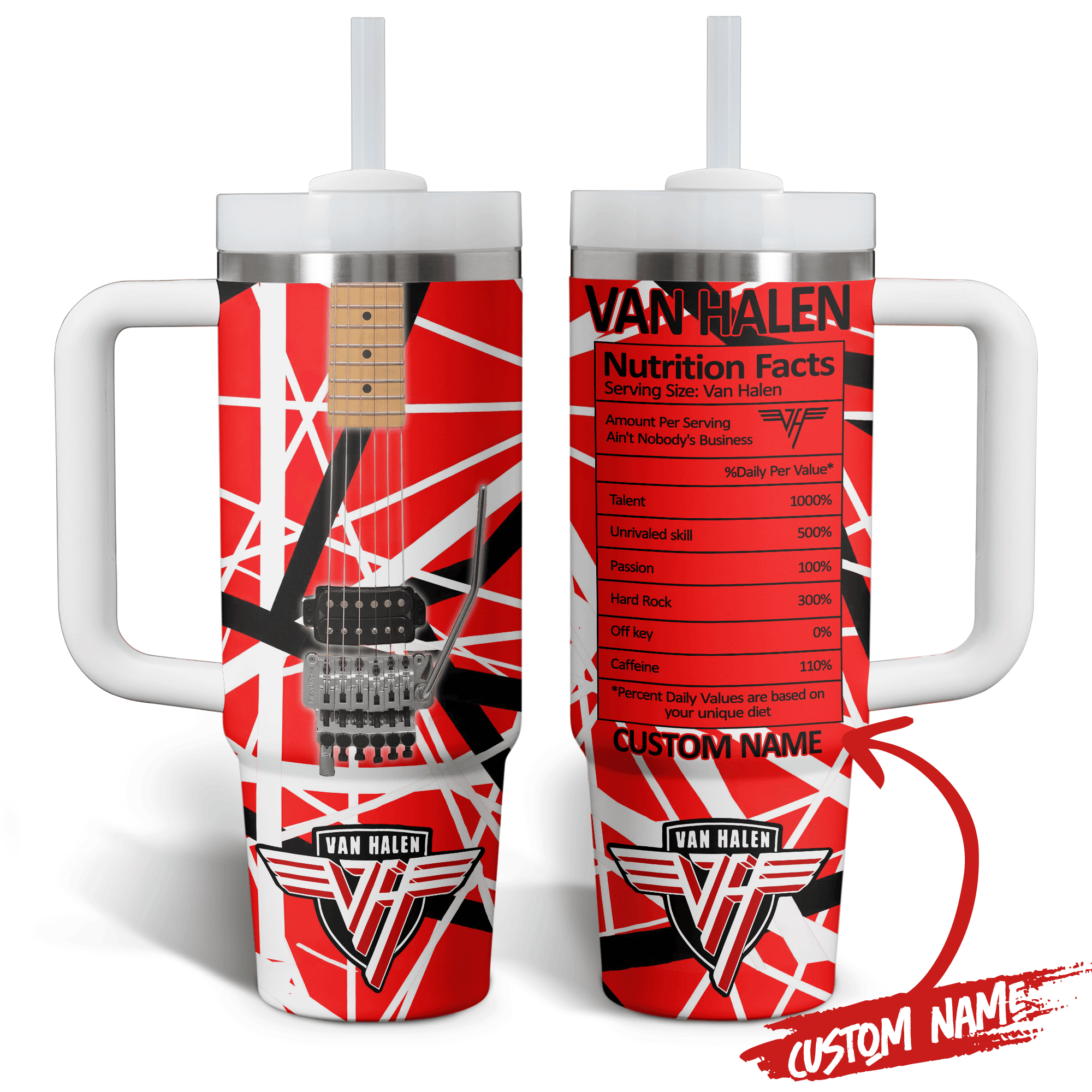 Van Halen Music Custom Stanley Cup 40 oz 30 oz Tumbler With HandleTVC2301770