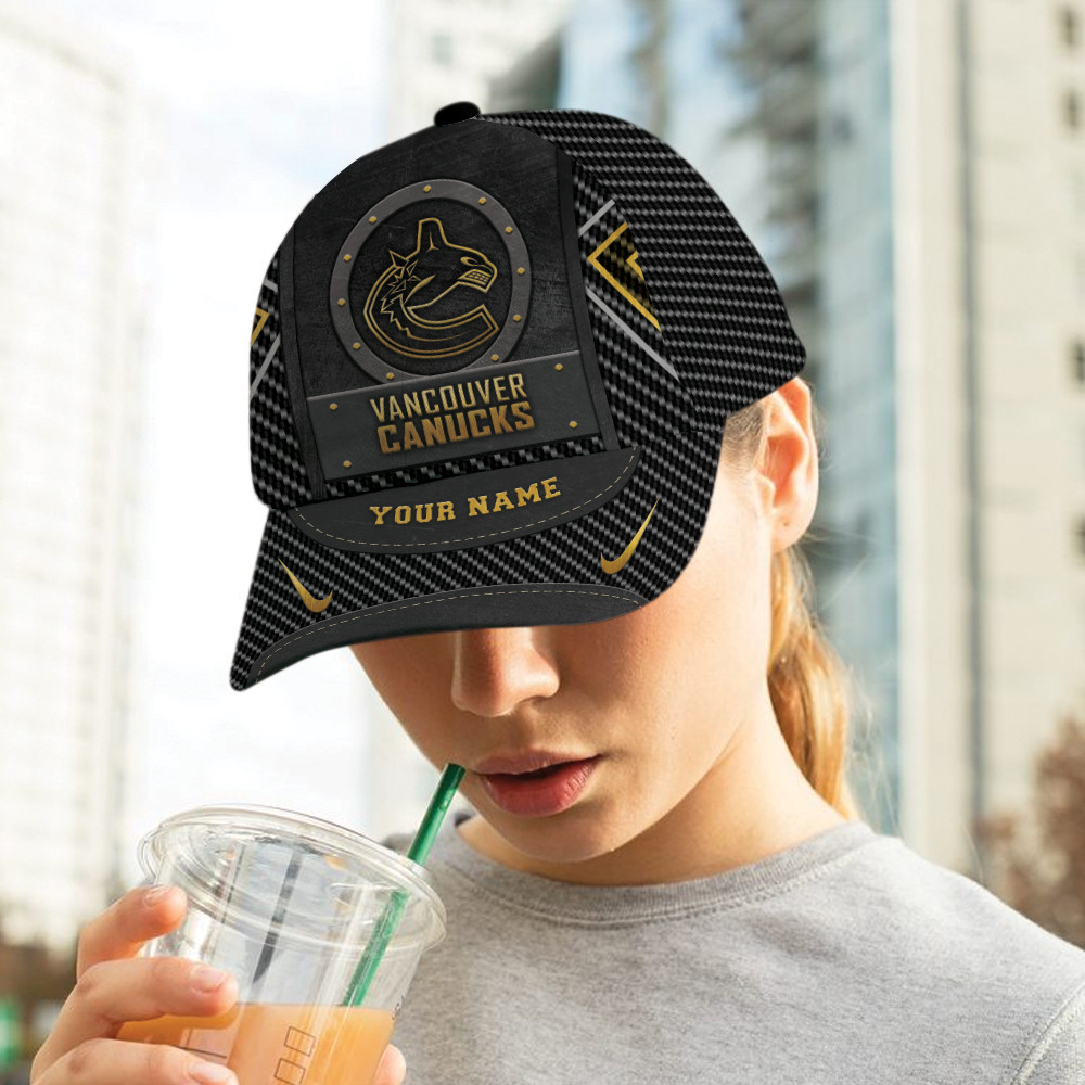 Vancouver Canucks NHL Custom Name New Classic Cap Gift For Fan Baseball Cap Classic Trucker Hats Custom Hats Gifts For Men & Women