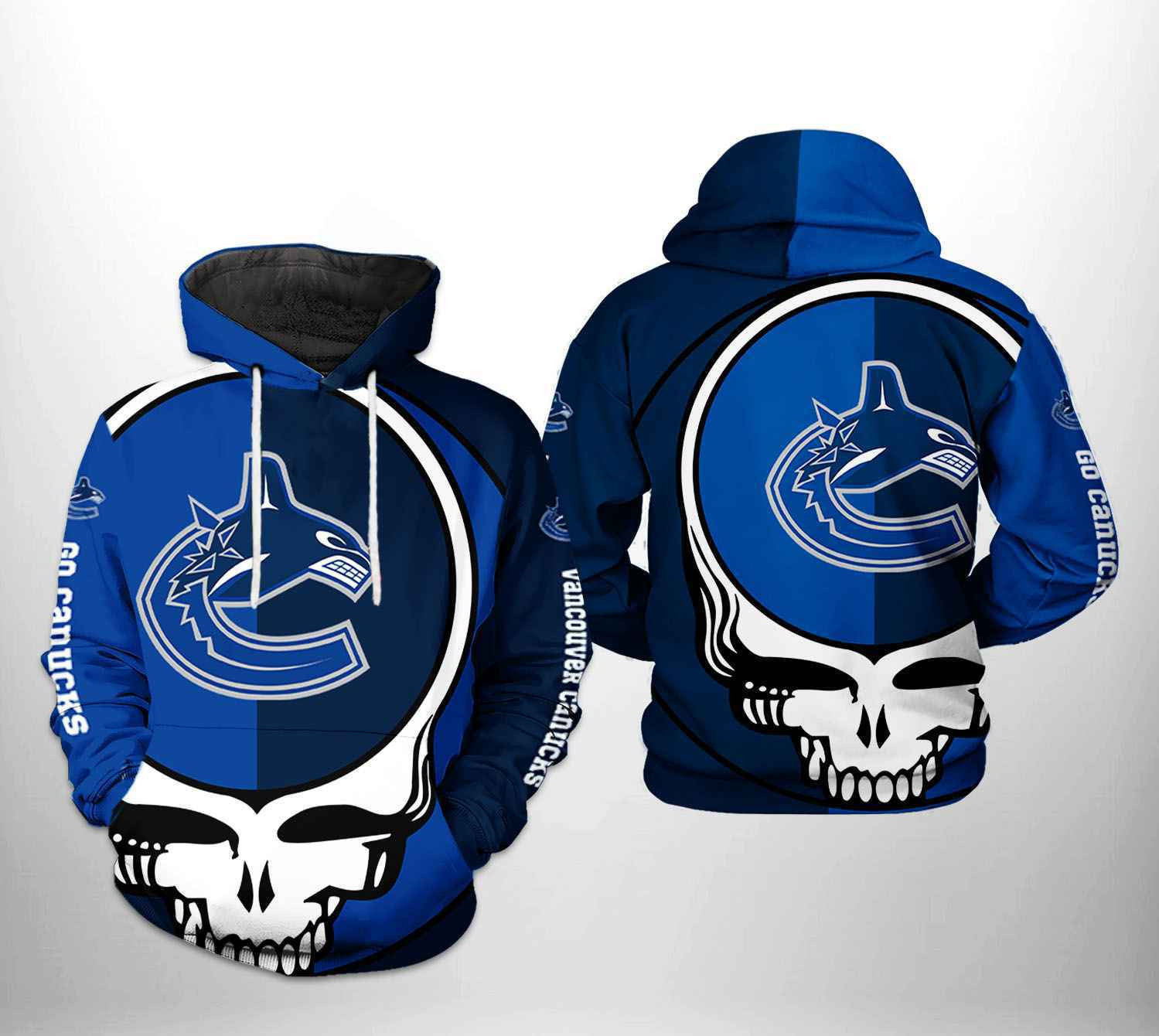 Vancouver Canucks NHL Grateful Dead 3D All Over Print Hoodie, Zip Hoodie