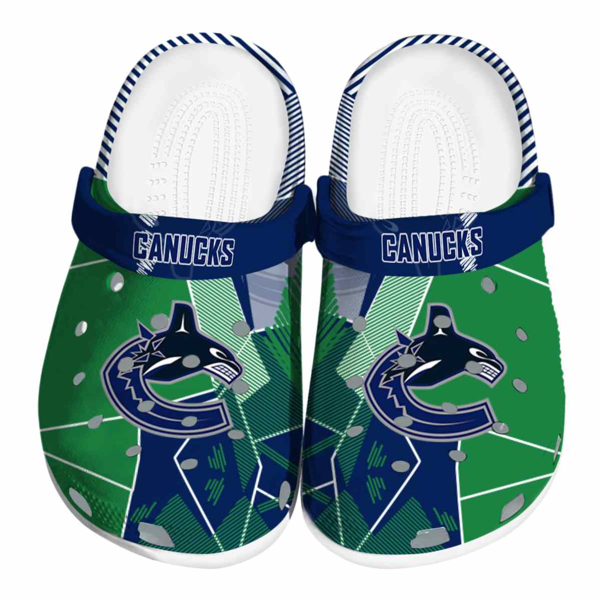 Vancouver Canucks NHL Sport Crocs Crocband Clogs Shoes Comfortable For Men Women and Kids