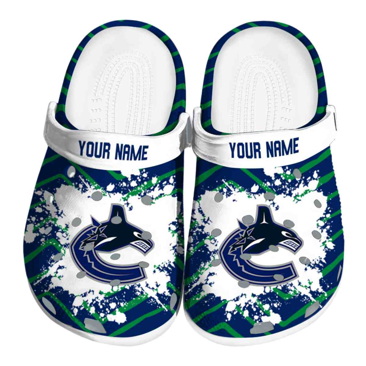 Vancouver Canucks NHL Sport Crocs Crocband Clogs Shoes Comfortable For Men Women and Kids