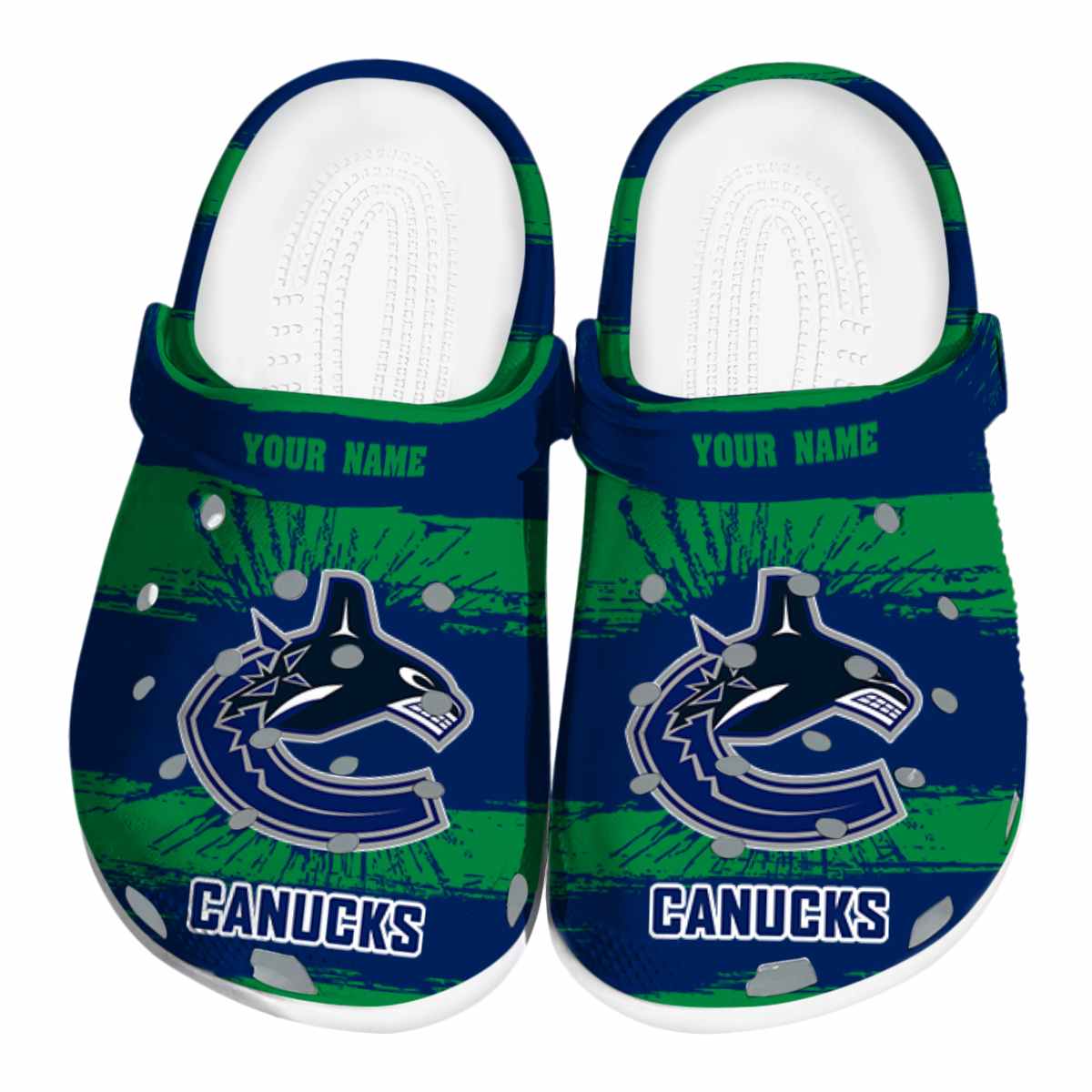 Vancouver Canucks NHL Sport Crocs Crocband Clogs Shoes Comfortable For Men Women and Kids