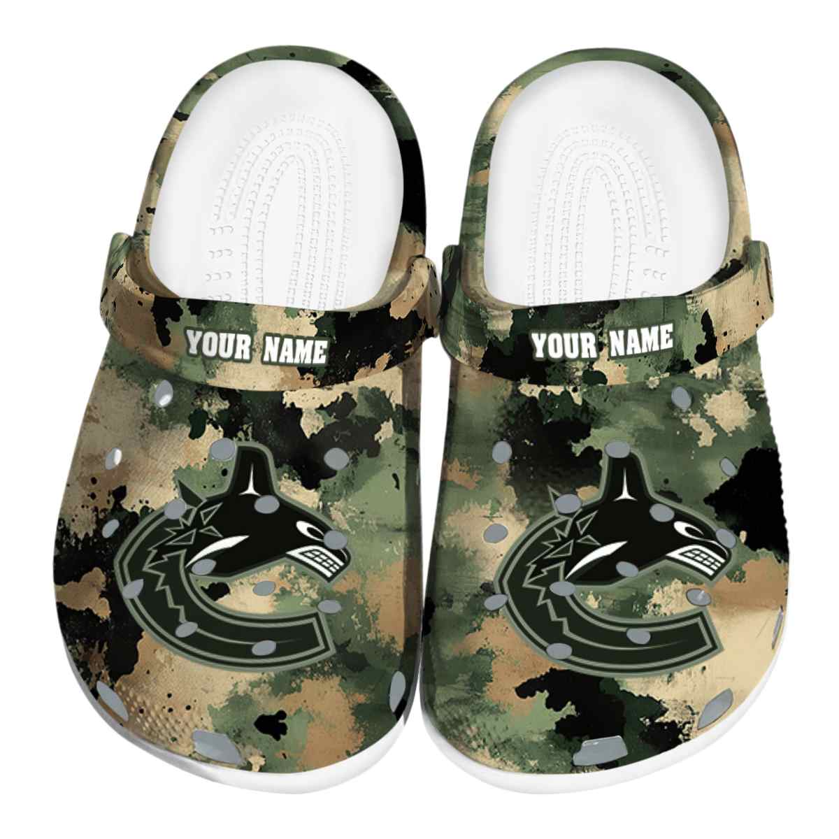 Vancouver Canucks NHL Sport Crocs Crocband Clogs Shoes Comfortable For Men Women and Kids