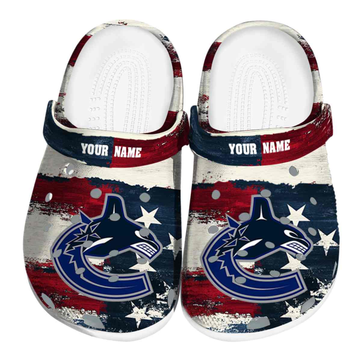 Vancouver Canucks NHL Sport Crocs Crocband Clogs Shoes Comfortable For Men Women and Kids