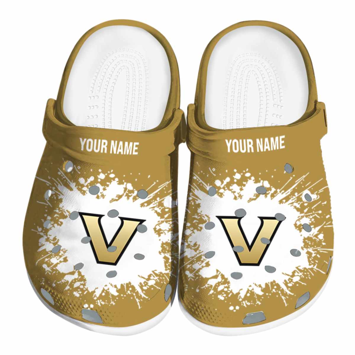 Vanderbilt Commodores NCAA Sport Crocs Crocband Clogs Shoes Comfortable For Men Women and Kids