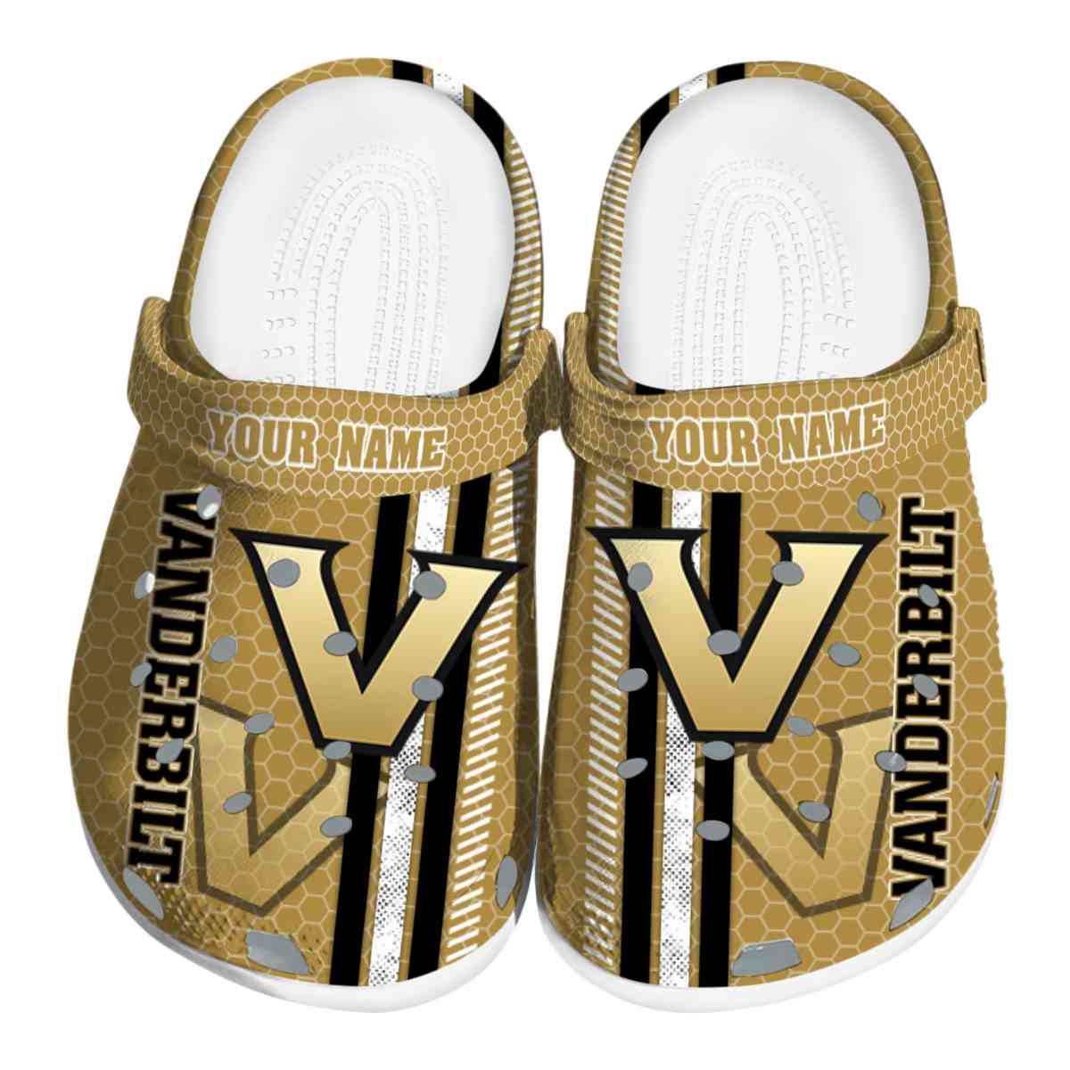 Vanderbilt Commodores NCAA Sport Crocs Crocband Clogs Shoes Comfortable For Men Women and Kids