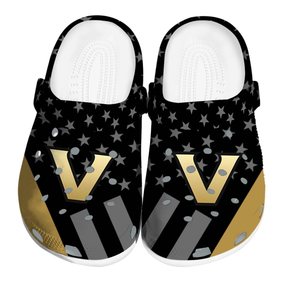 Vanderbilt Commodores NCAA Sport Crocs Crocband Clogs Shoes Comfortable For Men Women and Kids