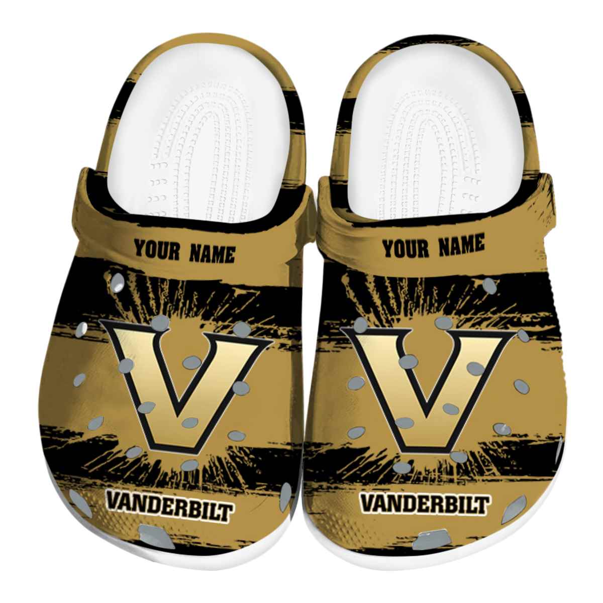 Vanderbilt Commodores NCAA Sport Crocs Crocband Clogs Shoes Comfortable For Men Women and Kids