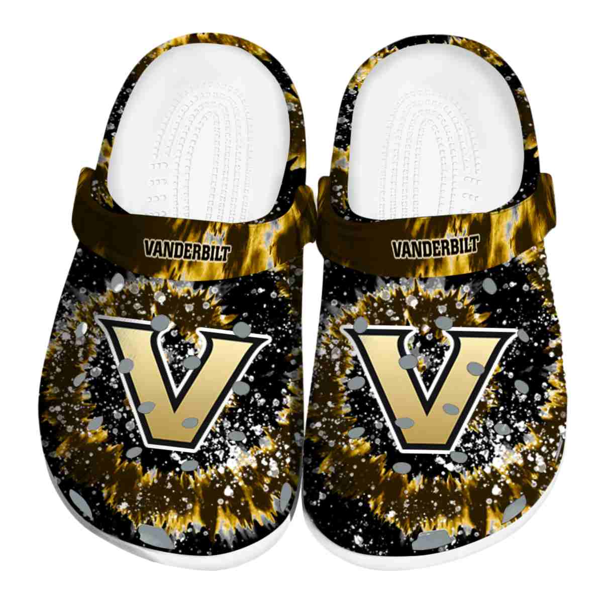 Vanderbilt Commodores NCAA Sport Crocs Crocband Clogs Shoes Comfortable For Men Women and Kids