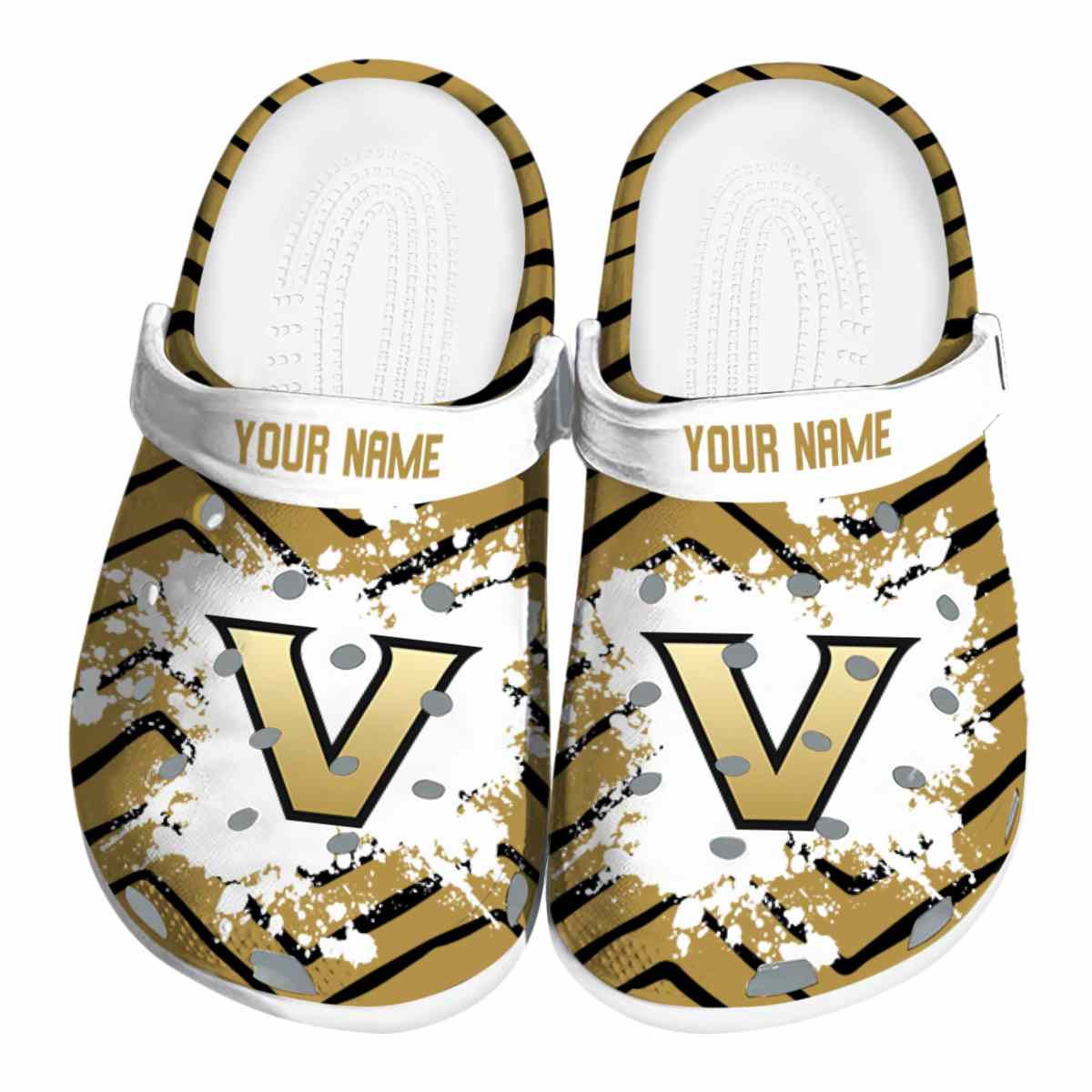 Vanderbilt Commodores NCAA Sport Crocs Crocband Clogs Shoes Comfortable For Men Women and Kids