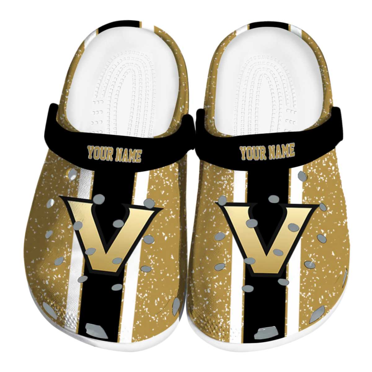 Vanderbilt Commodores NCAA Sport Crocs Crocband Clogs Shoes Comfortable For Men Women and Kids