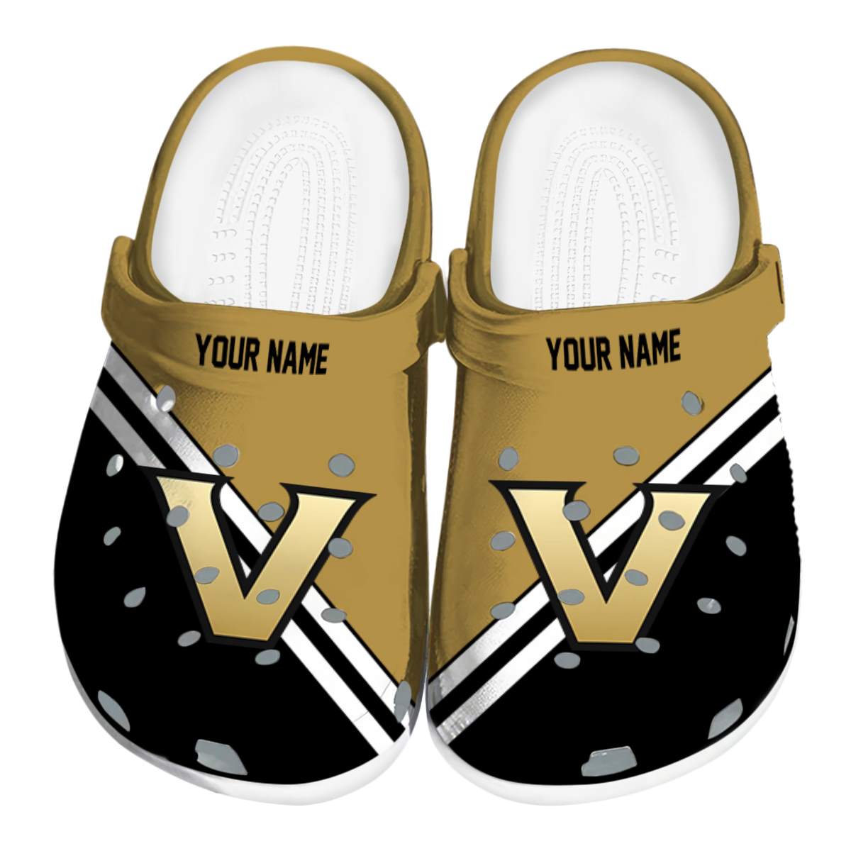Vanderbilt Commodores NCAA Sport Crocs Crocband Clogs Shoes Comfortable For Men Women and Kids