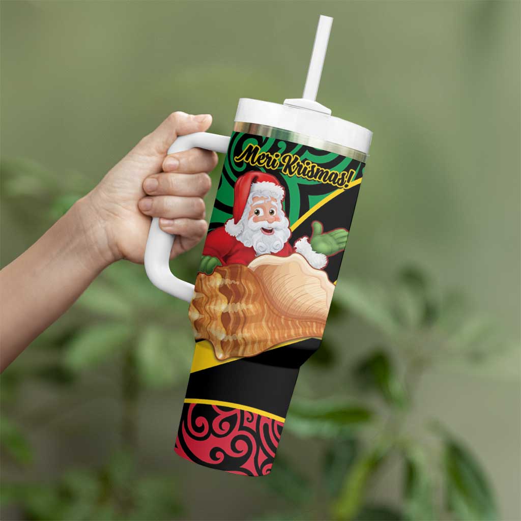 Vanuatu Christmas Vanuatuan Conch Shell Meri Krismas! Custom Stanley Cup 40 oz 30 oz Tumbler With HandleTVC2301374 - Image 3