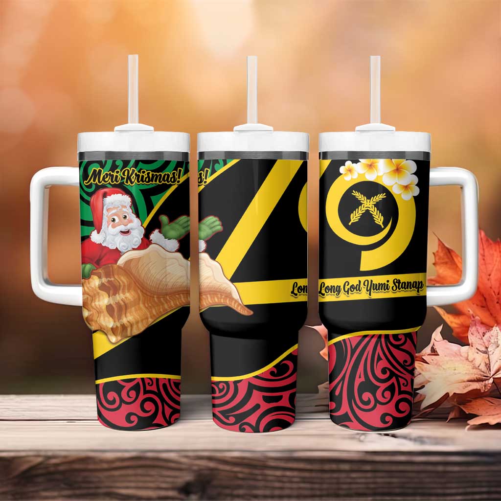 Vanuatu Christmas Vanuatuan Conch Shell Meri Krismas! Custom Stanley Cup 40 oz 30 oz Tumbler With HandleTVC2301374 - Image 4