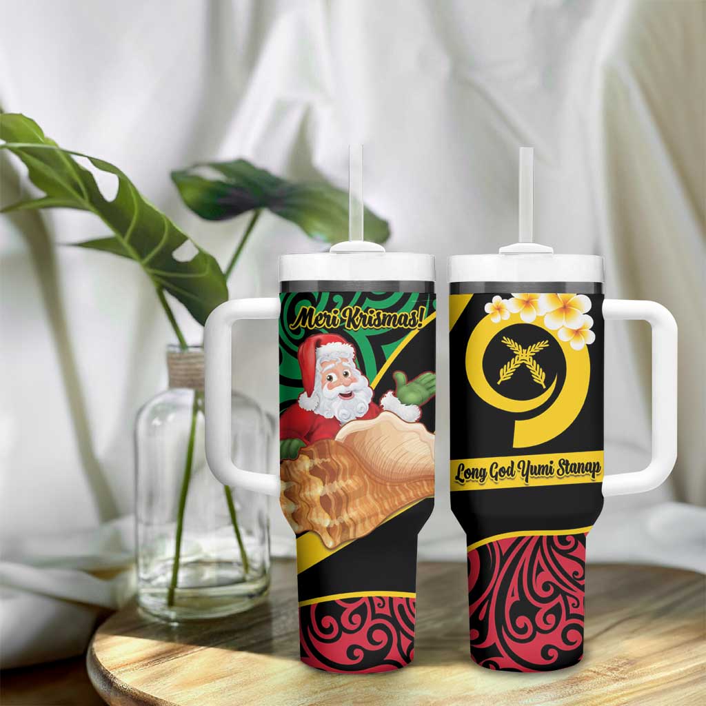 Vanuatu Christmas Vanuatuan Conch Shell Meri Krismas! Custom Stanley Cup 40 oz 30 oz Tumbler With HandleTVC2301374 - Image 9