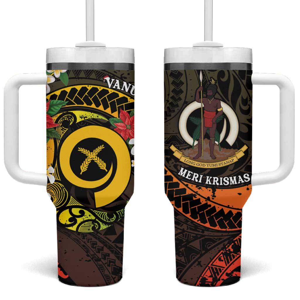 Vanuatu Christmas Vanuatuan Pig Tusk Meri Krismas! Custom Stanley Cup 40 oz 30 oz Tumbler With HandleTVC2301390