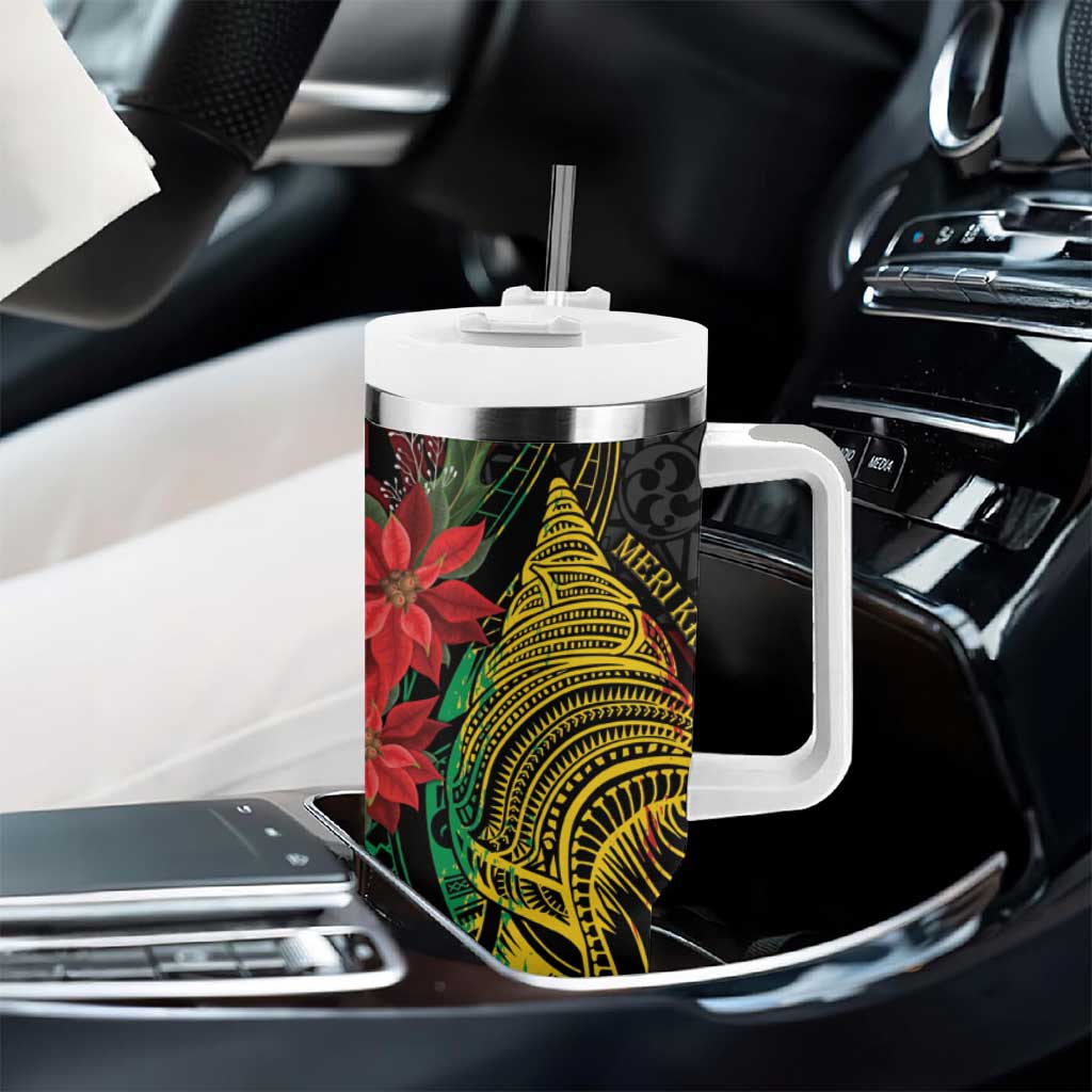 Vanuatu Meri Krismas Conch Shell Tribal Art Custom Stanley Cup 40 oz 30 oz Tumbler With HandleTVC2301375 - Image 8