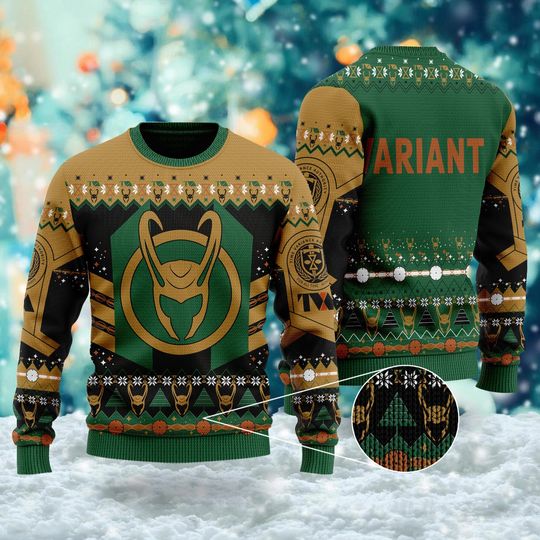 Variant Quotes 3D All Over Printed T-shirt, Super Hero Movie Ugly Christmas Sweater - Image 3