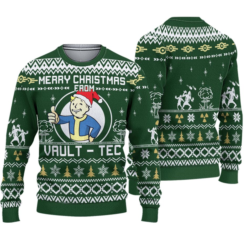 Vault Tec Falllout Ugly Sweatshirt, Christmas Ugly Sweater