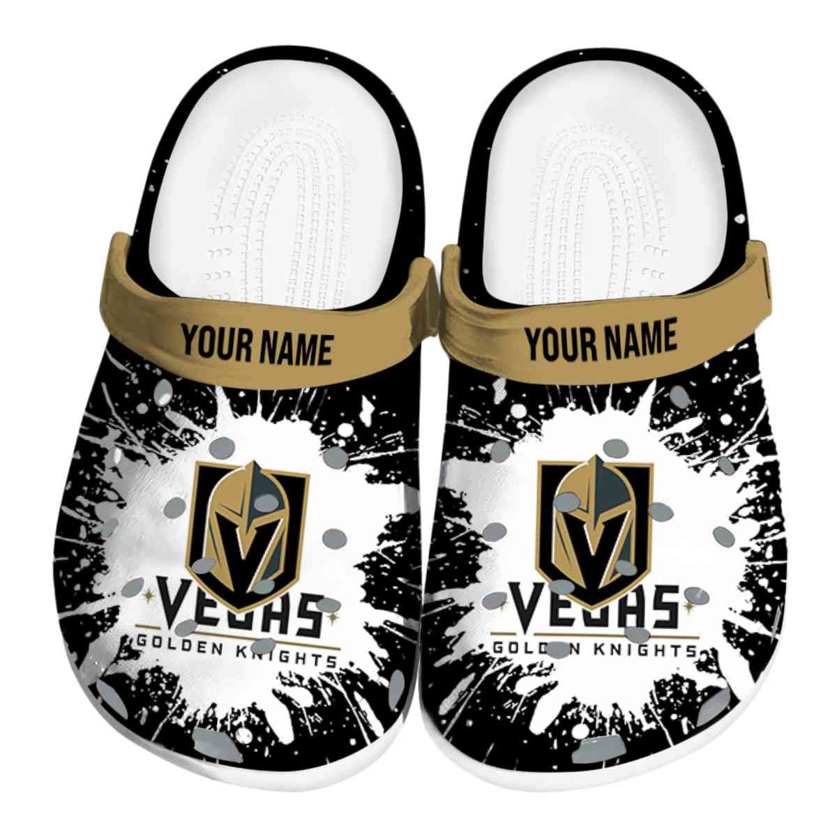 Vegas Golden Knights NHL Sport Crocs Crocband Clogs Shoes Comfortable For Men Women and Kids