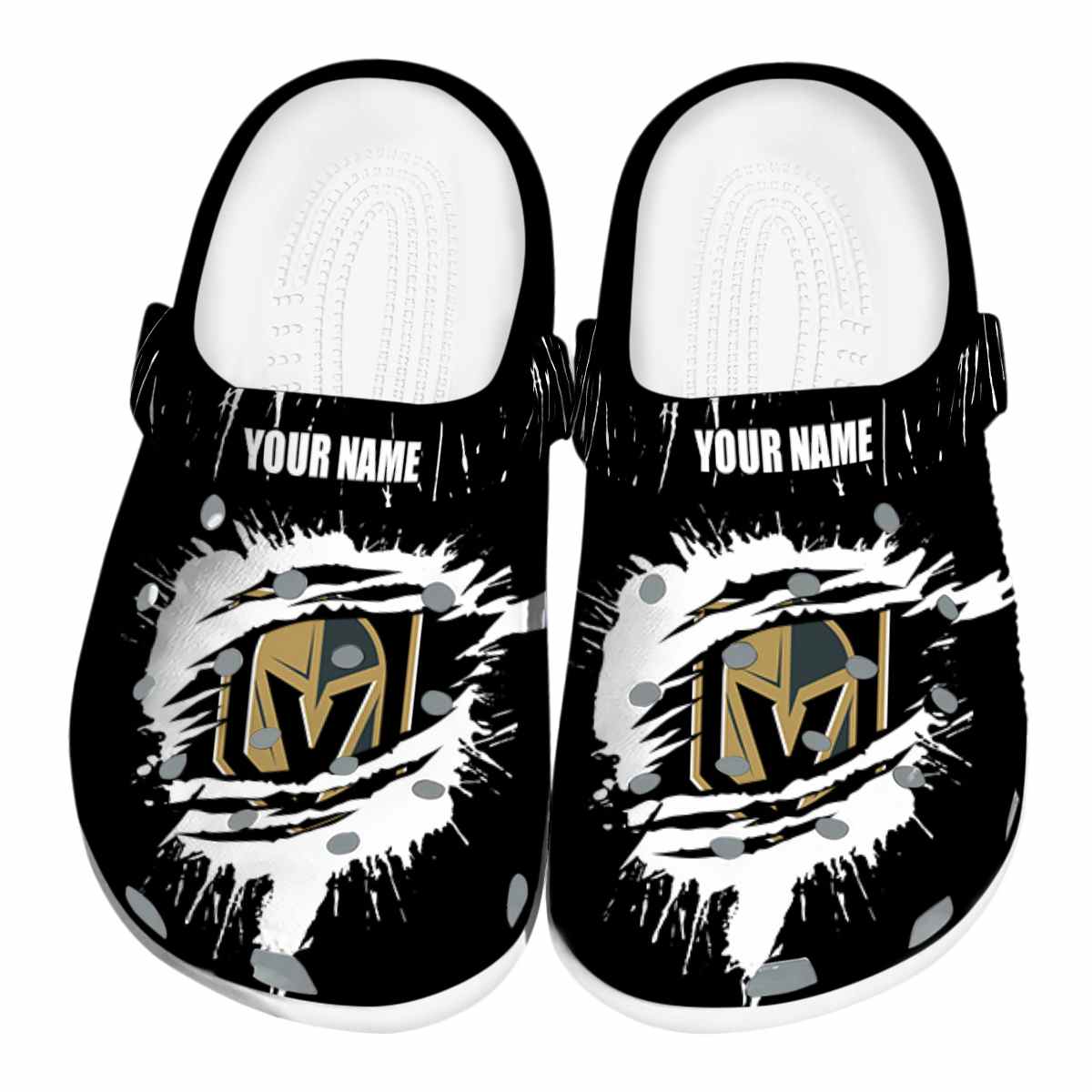 Vegas Golden Knights NHL Sport Crocs Crocband Clogs Shoes Comfortable For Men Women and Kids