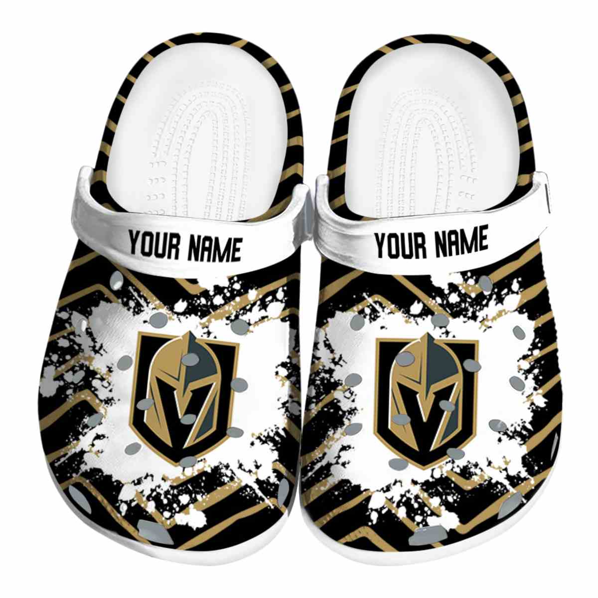 Vegas Golden Knights NHL Sport Crocs Crocband Clogs Shoes Comfortable For Men Women and Kids