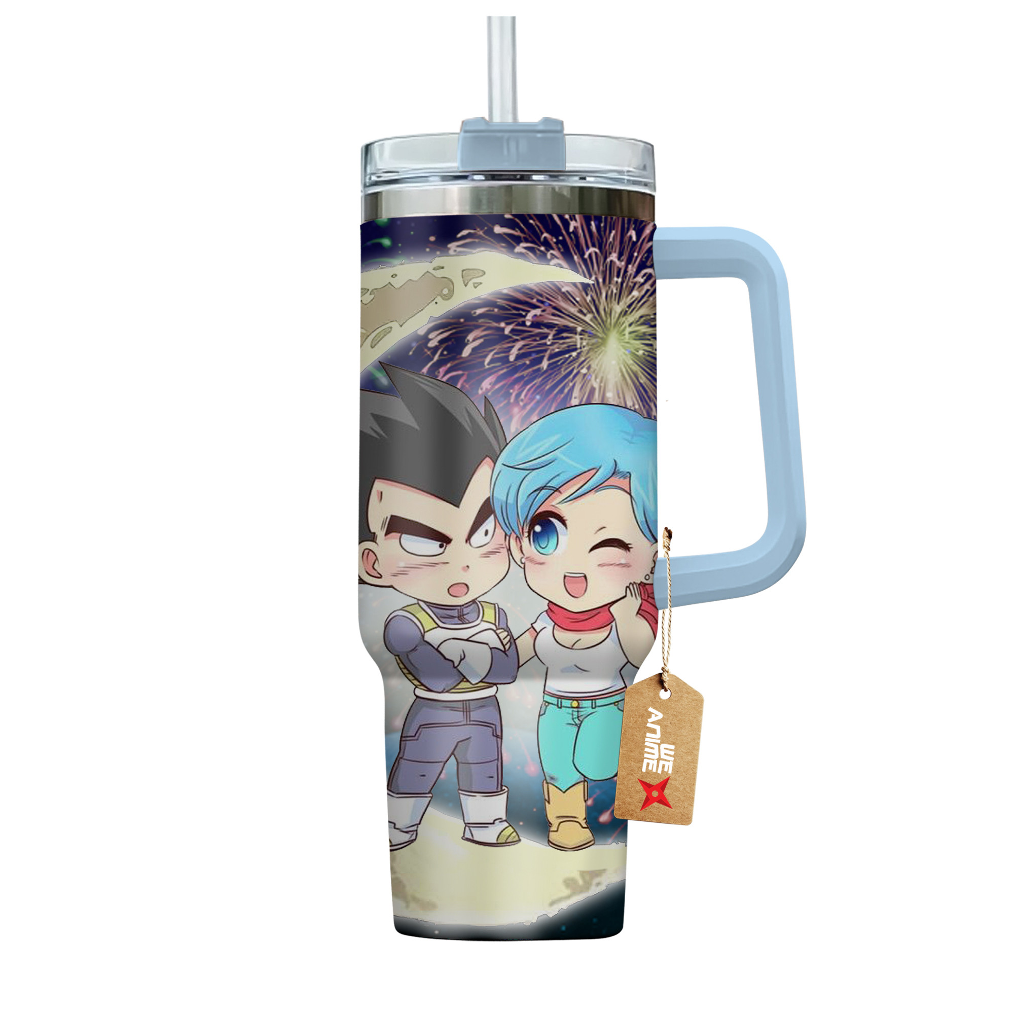 Vegeta & Bulma Dragon Ball Anime Valentine Custom Stanley Cup 40 oz 30 oz Tumbler With HandleTVC2301168 - Image 4