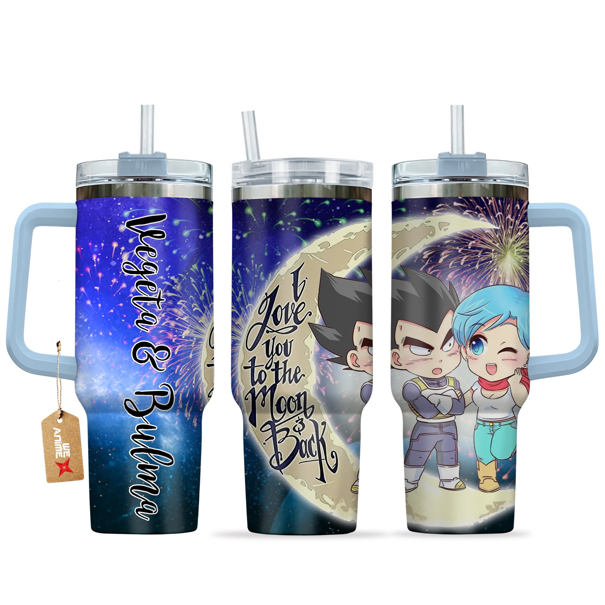 Vegeta & Bulma Dragon Ball Anime Valentine Custom Stanley Cup 40 oz 30 oz Tumbler With HandleTVC2301168