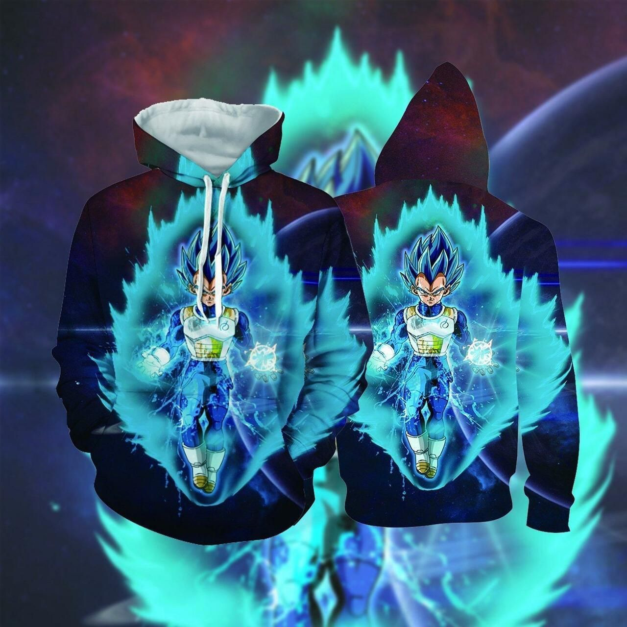 Vegeta Dragon Ball 3D All Over Print Hoodie, Zip Hoodie