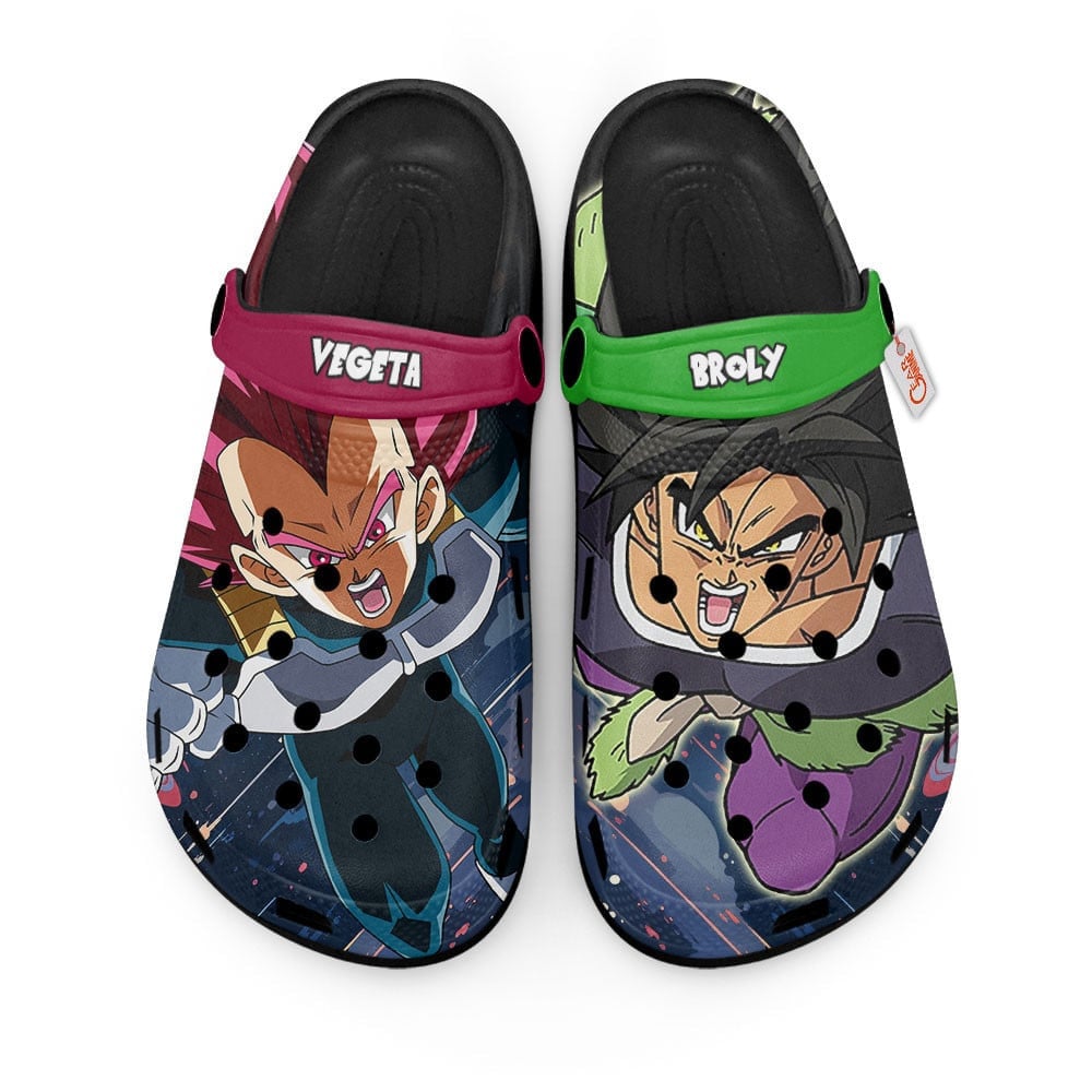 Vegeta God vs Broly Wrath Dragon Ball Anime Crocs Crocband Clogs Shoes Comfortable For Men Women and Kids