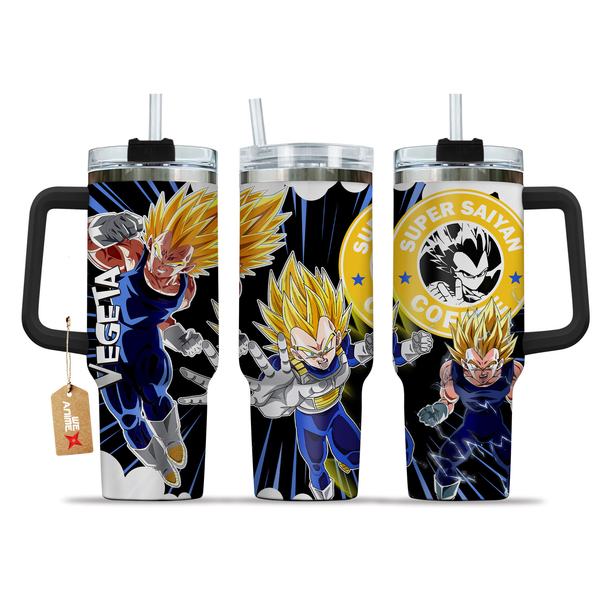 Vegeta Super Saiyan 2 Dragon Ball Z Anime Custom Stanley Cup 40 oz 30 oz Tumbler With HandleTVC2301153