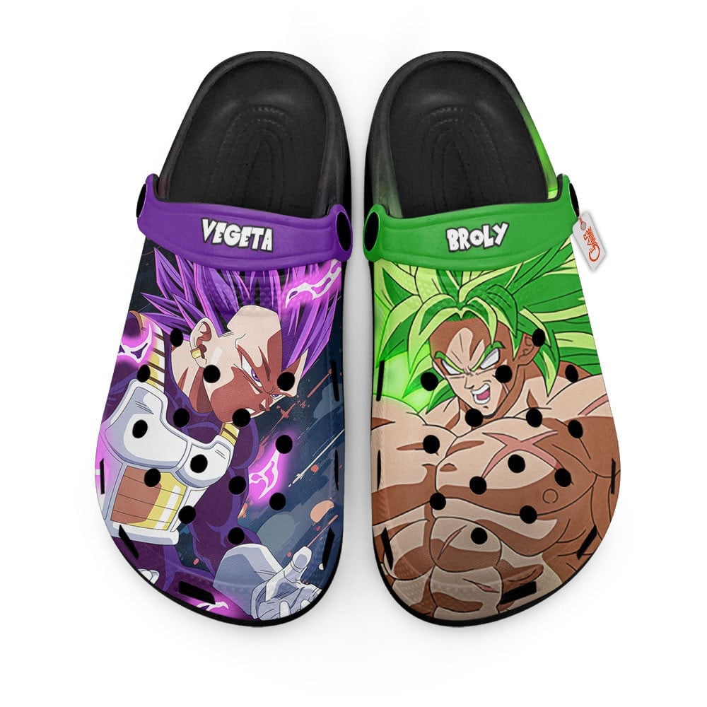 Vegeta Ultra Ego vs Broly Dragon Ball Anime Crocs Crocband Clogs Shoes Comfortable For Men Women and Kids