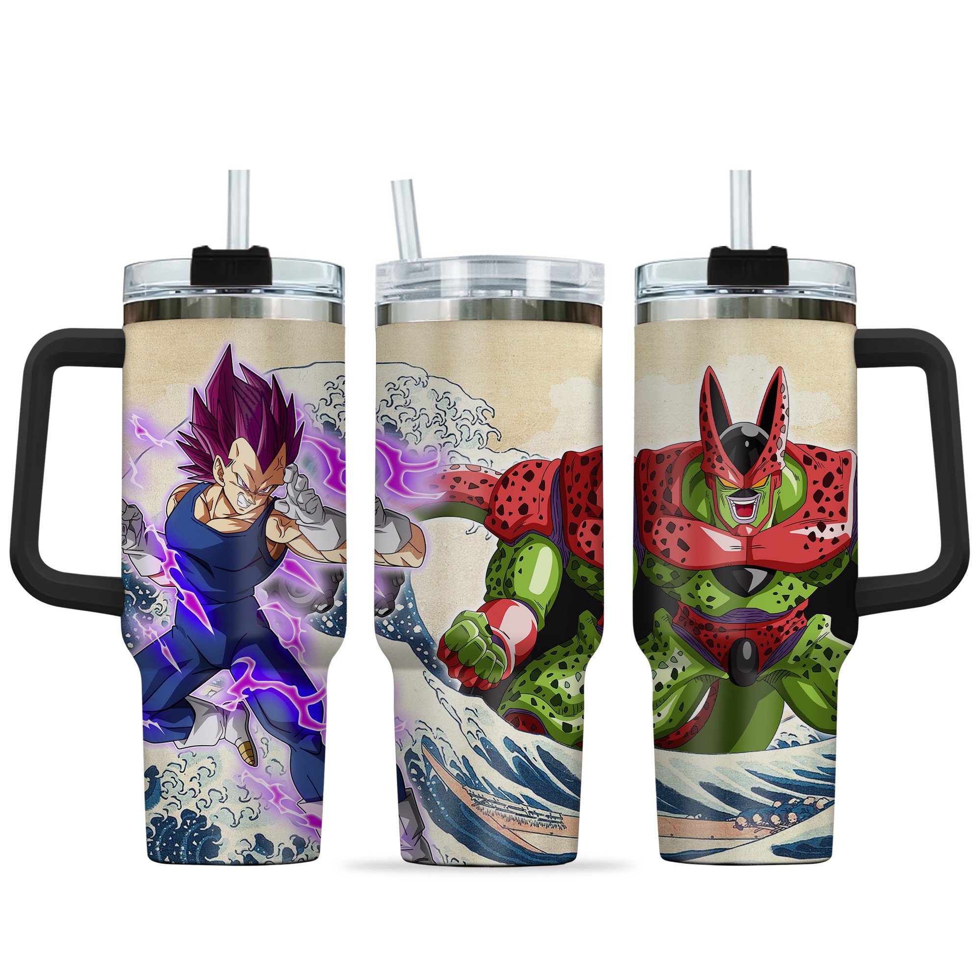 Vegeta x Cell Max Dragon Ball Anime Custom Stanley Cup 40 oz 30 oz Tumbler With HandleTVC2301146
