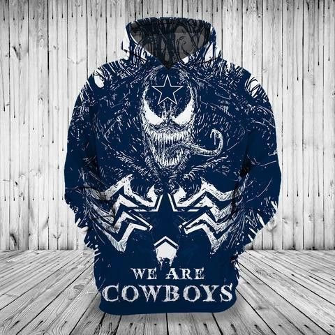 Venom Character Dallas Cowboys 3D All Over Print Hoodie, Zip Hoodie