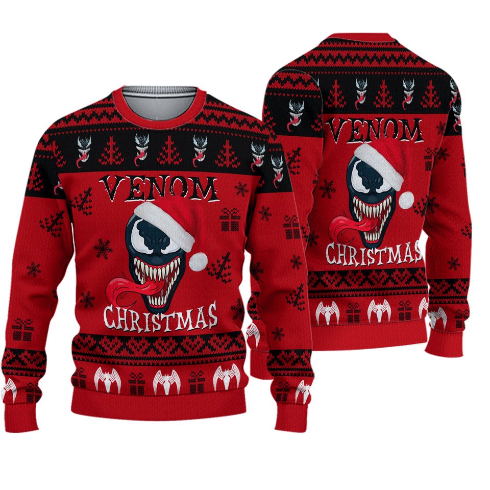 Venom Just Waiting For Christmas 2024 Last Dance Ugly Sweater