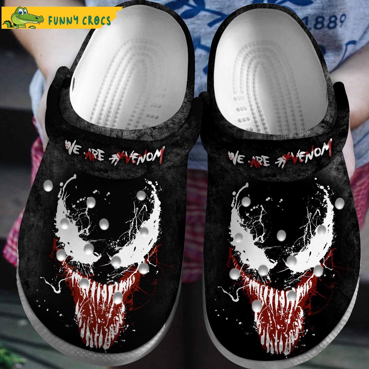 Venom Movie Crocs Crocband Clogs Shoes Comfortable For Men Women and Kids