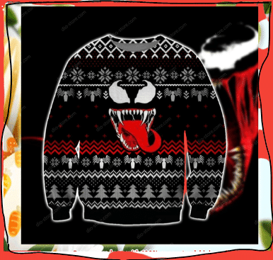 Venom Ugly Christmas Sweater Adult 3D Funny Matching for family