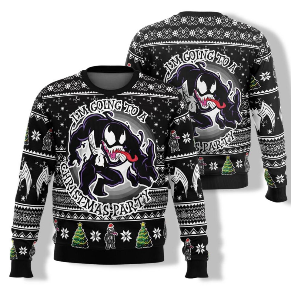 Venom Ugly Christmas Sweater, Horror Movie Men Ugly Sweatshirt
