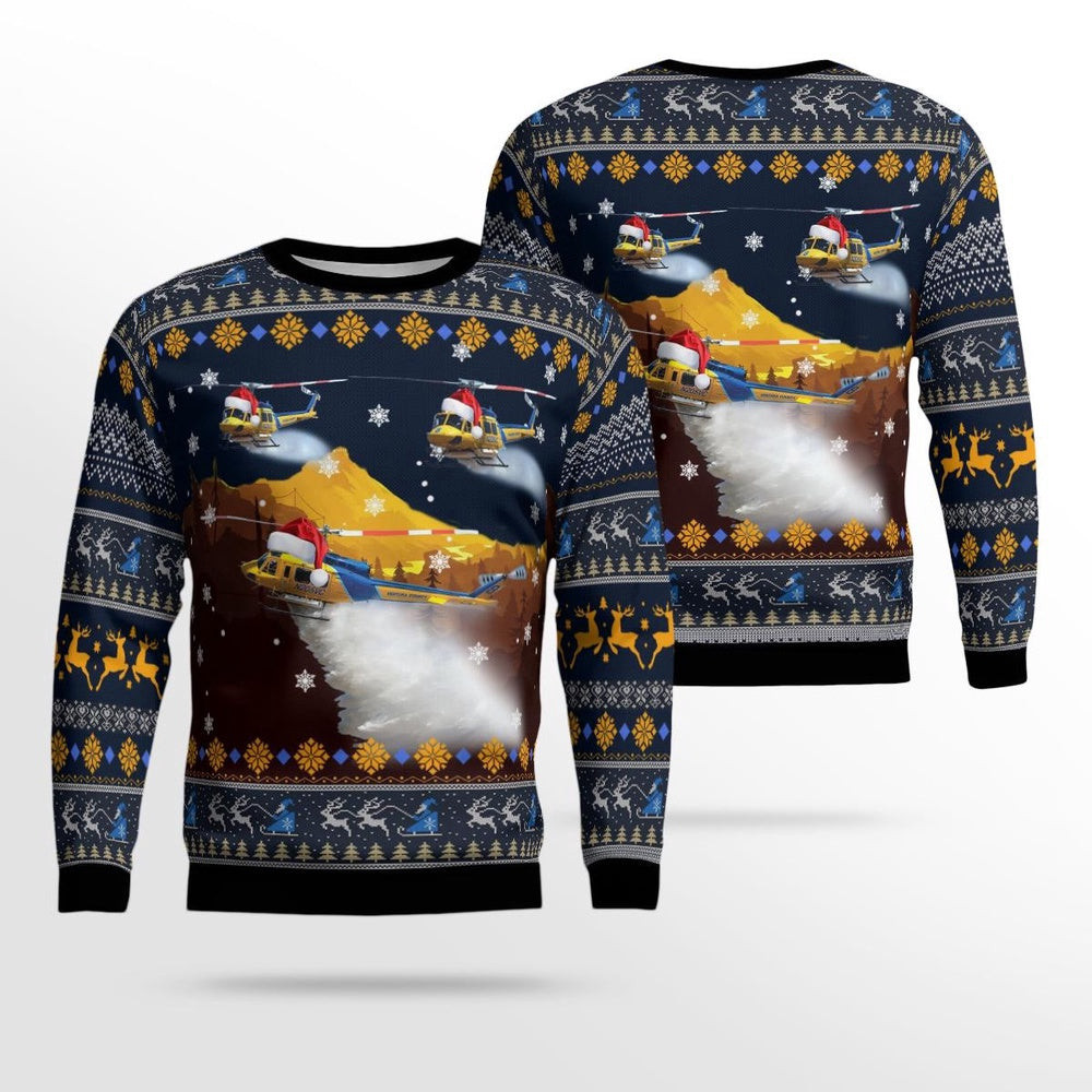 Ventura County Sheriff Fire Support Bell 05A Christmas AOP Ugly Sweater Gift For Christmas