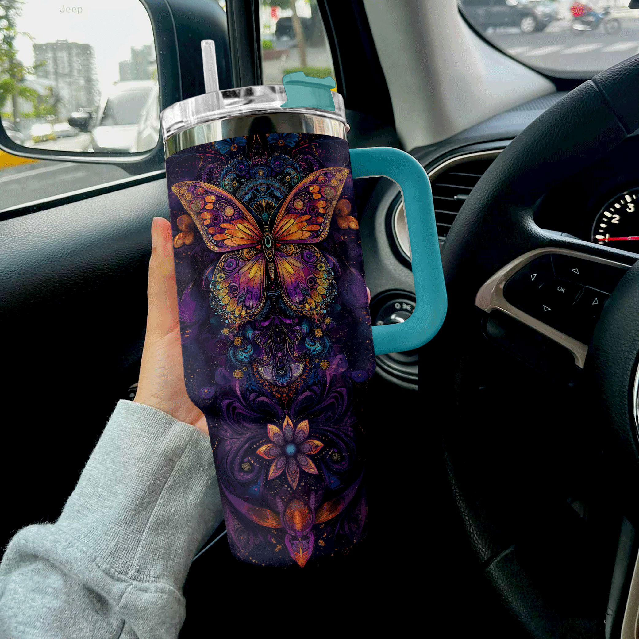 Verre Boho Butterfly Dreams Custom Stanley Cup 40 oz 30 oz Tumbler With HandleTVC2301292 - Image 3