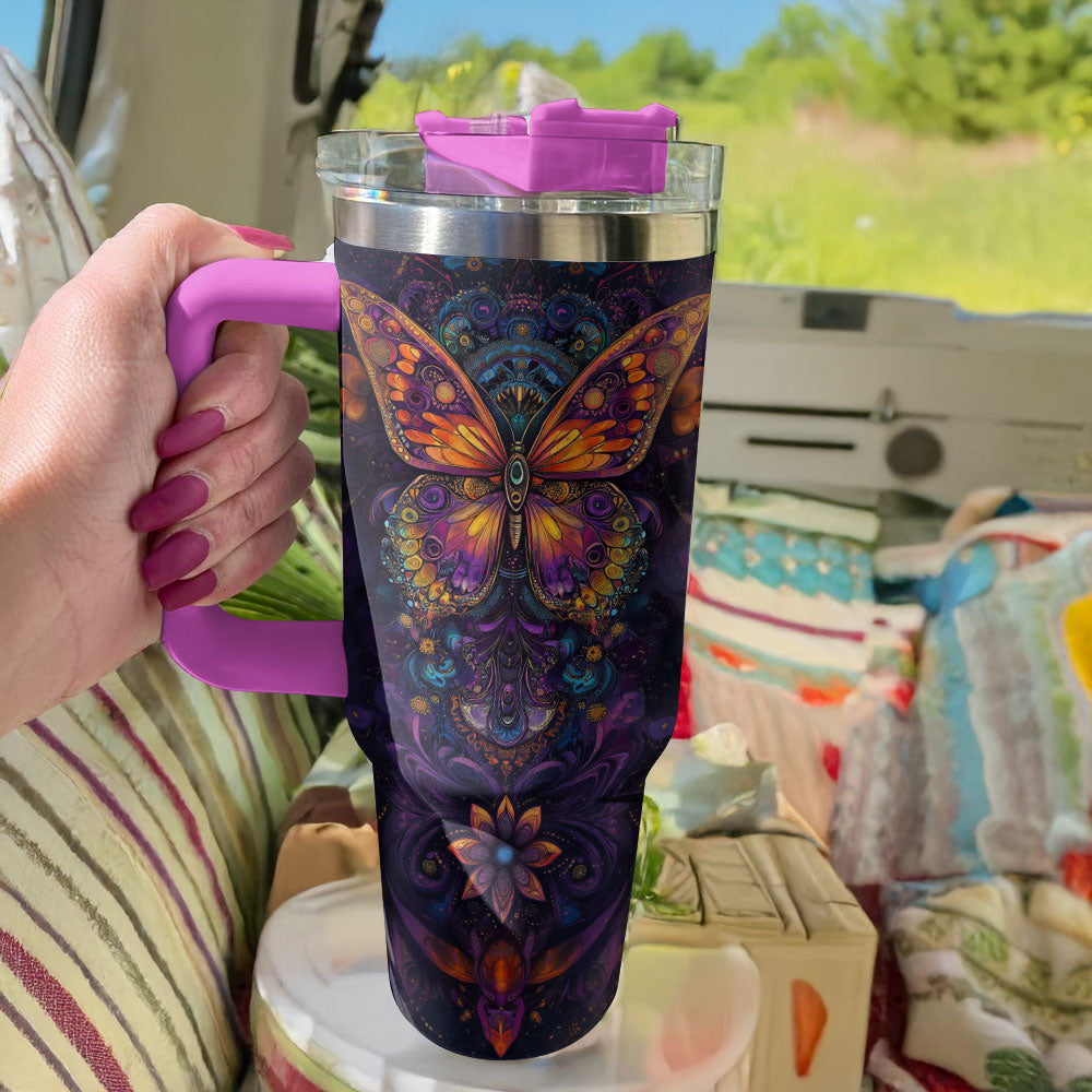 Verre Boho Butterfly Dreams Custom Stanley Cup 40 oz 30 oz Tumbler With HandleTVC2301292 - Image 2