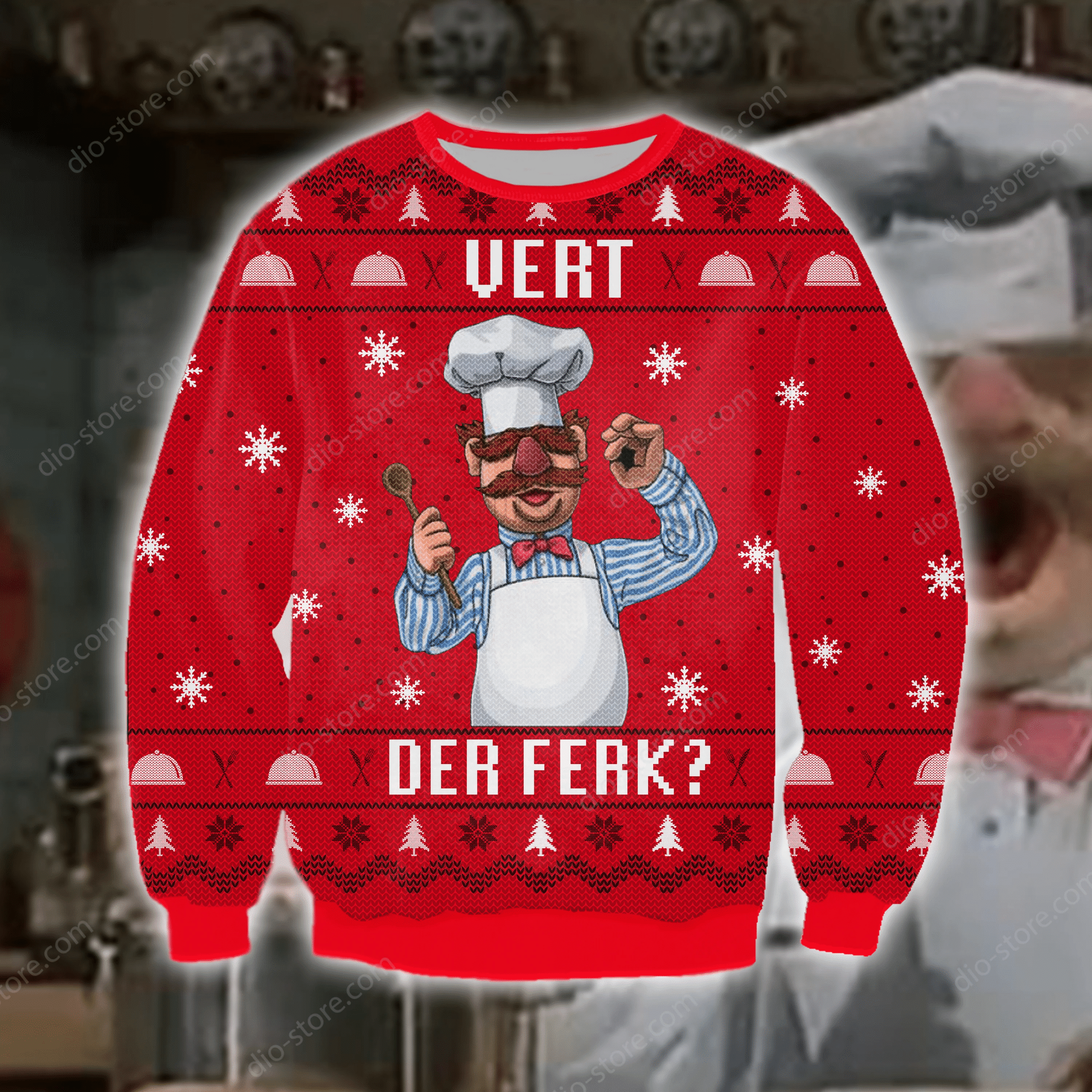Vert Der Ferk Ugly Christmas Sweater Adult 3D Funny Matching for family