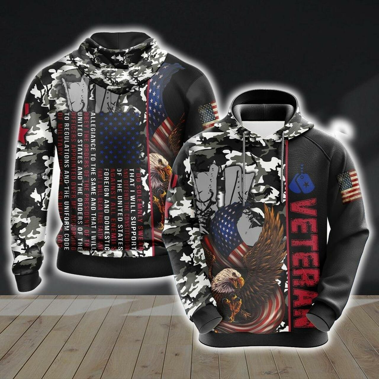 Veteran 3D All Over Print Hoodie, Zip Hoodie