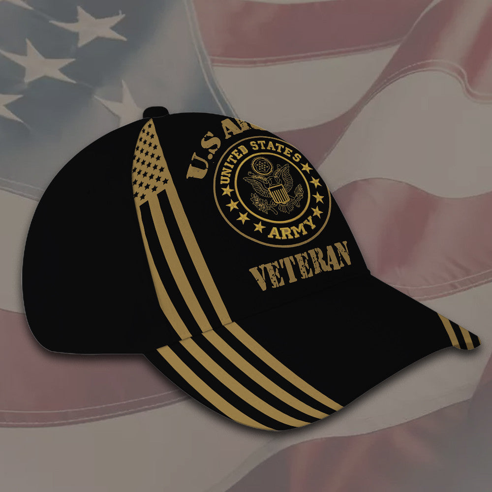 Veteran American Flag Hat Proud US Military US Army Veteran Hat Classic Cap Trucker Hats Custom Hats Gifts For Men & Women